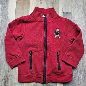 Teenie Weenie Full Zip light jacket Red Embroidery Teddy Bear